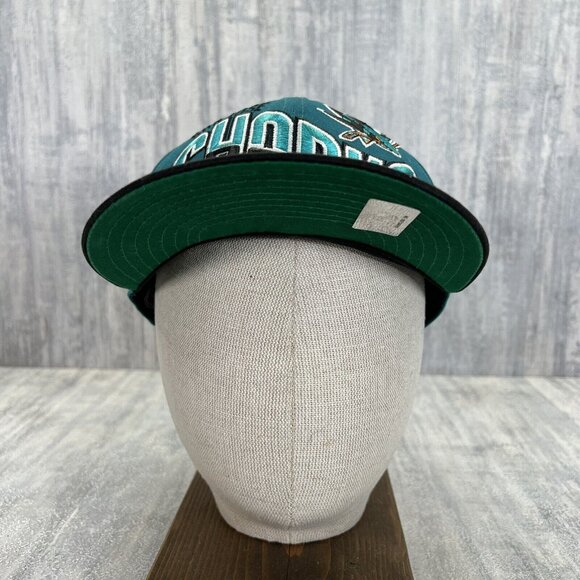 San Jose Sharks Wave Spell Out NHL Hockey Hat New Era Snapback Baseball Cap - Picture 2 of 11